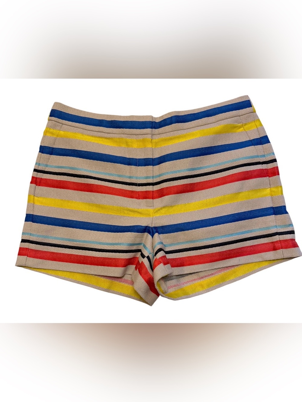 J. Crew Striped Cotton Shorts in Multicolor
